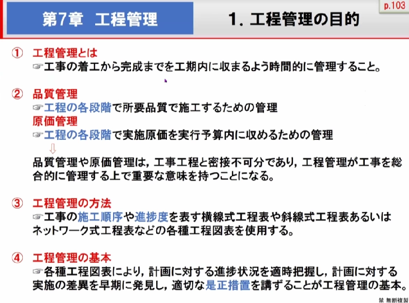土木施工の管理学④ ＜第7章工程管理・第8章安全管理＞